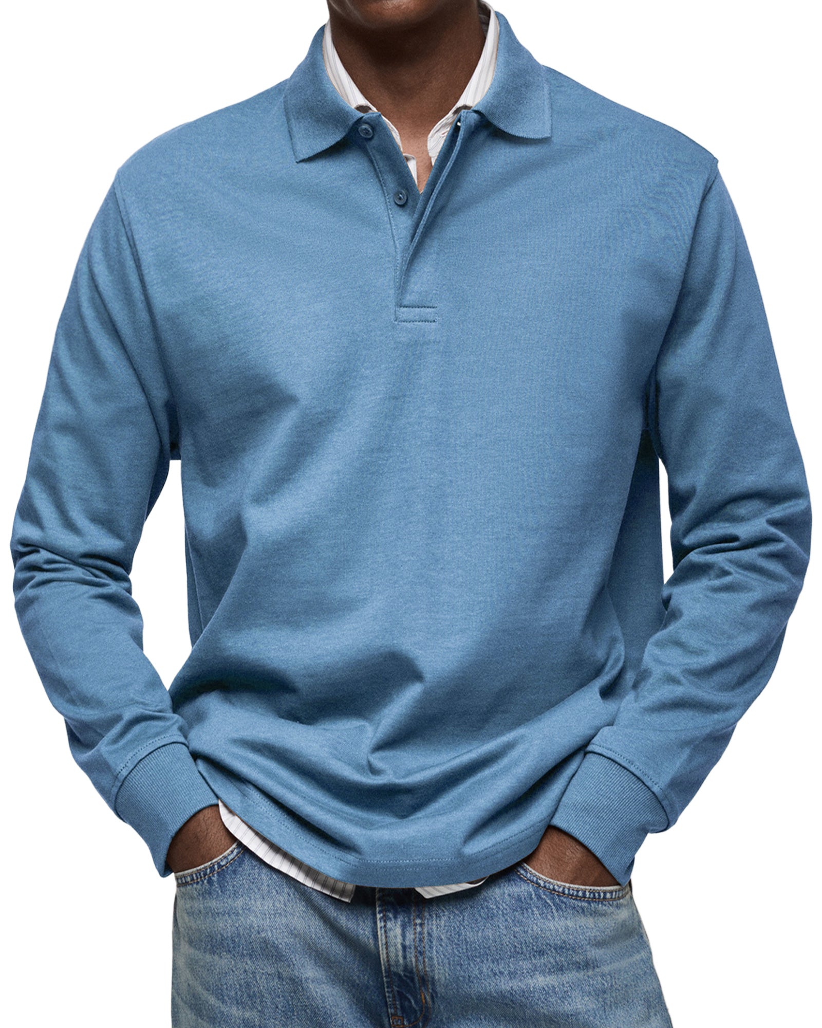 Alexandre™ avslappet polo med lange ermer