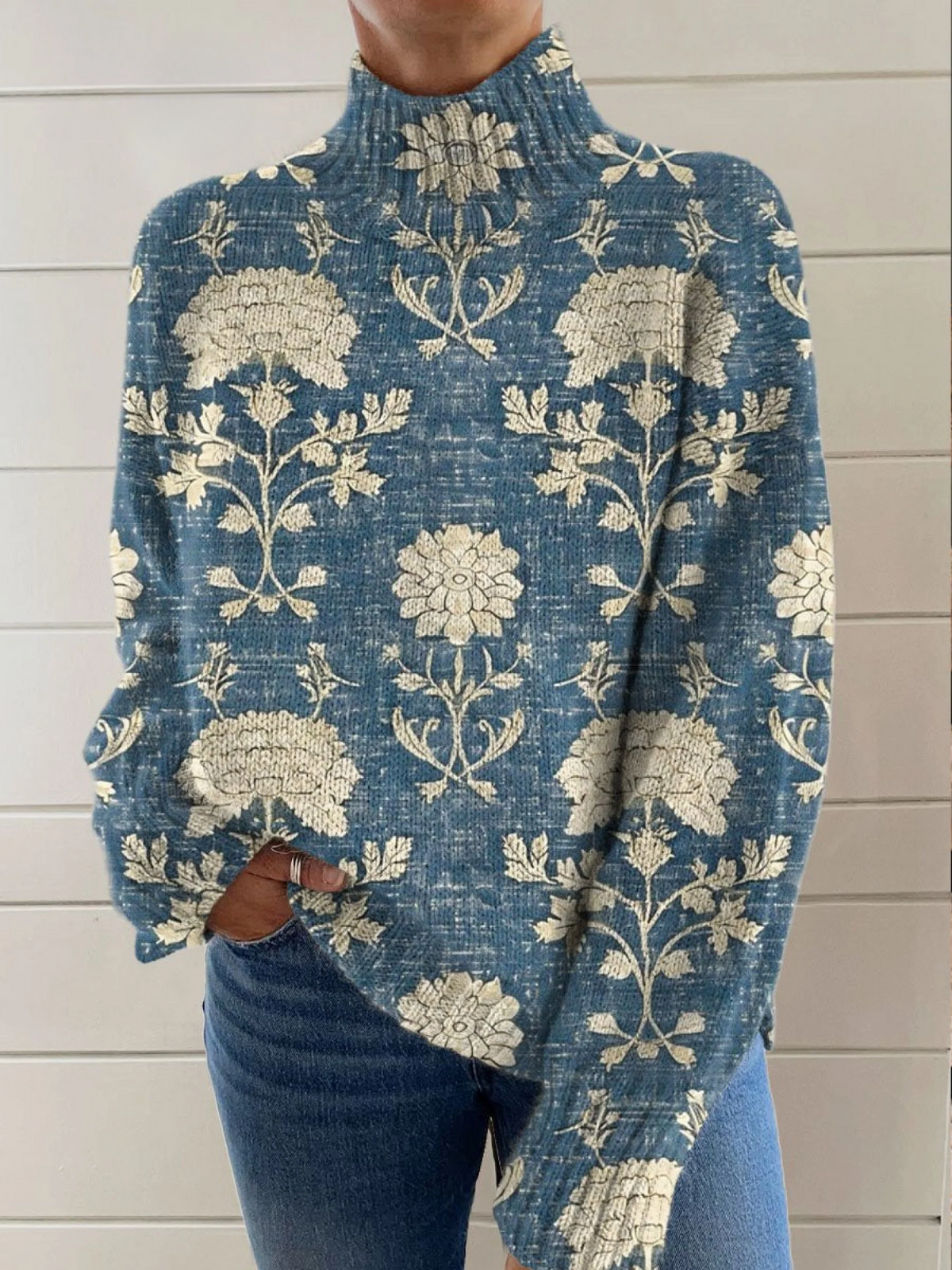 Liorah | Tidøs Blomstrete Turtleneck Genser