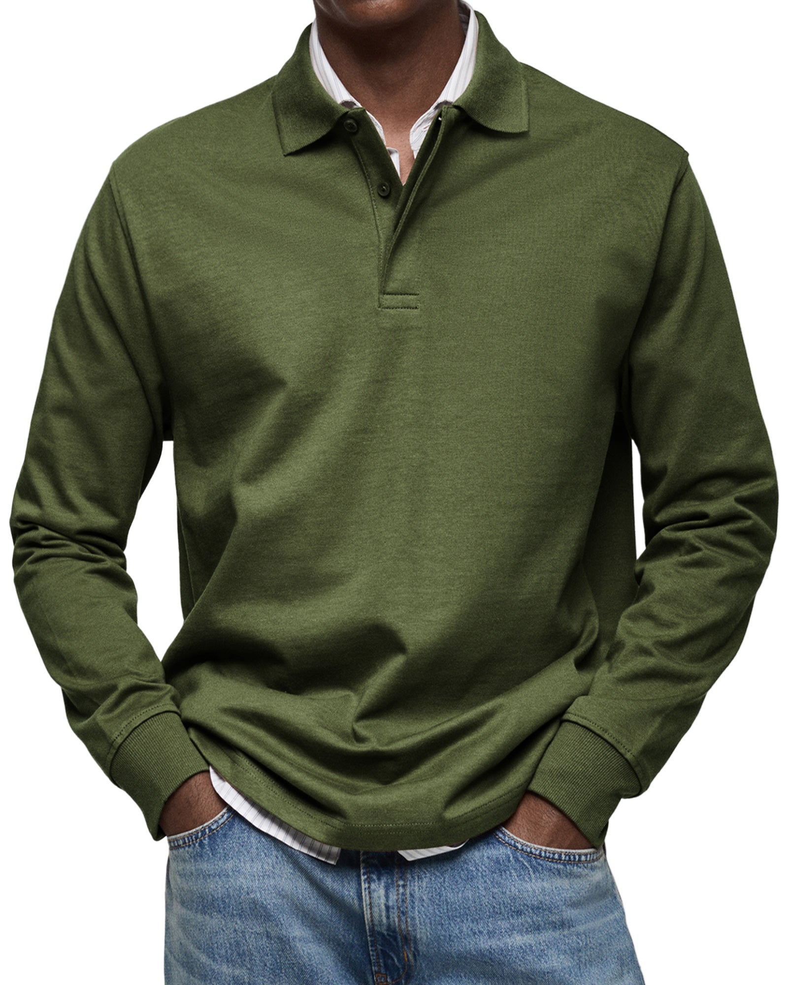Alexandre™ avslappet polo med lange ermer