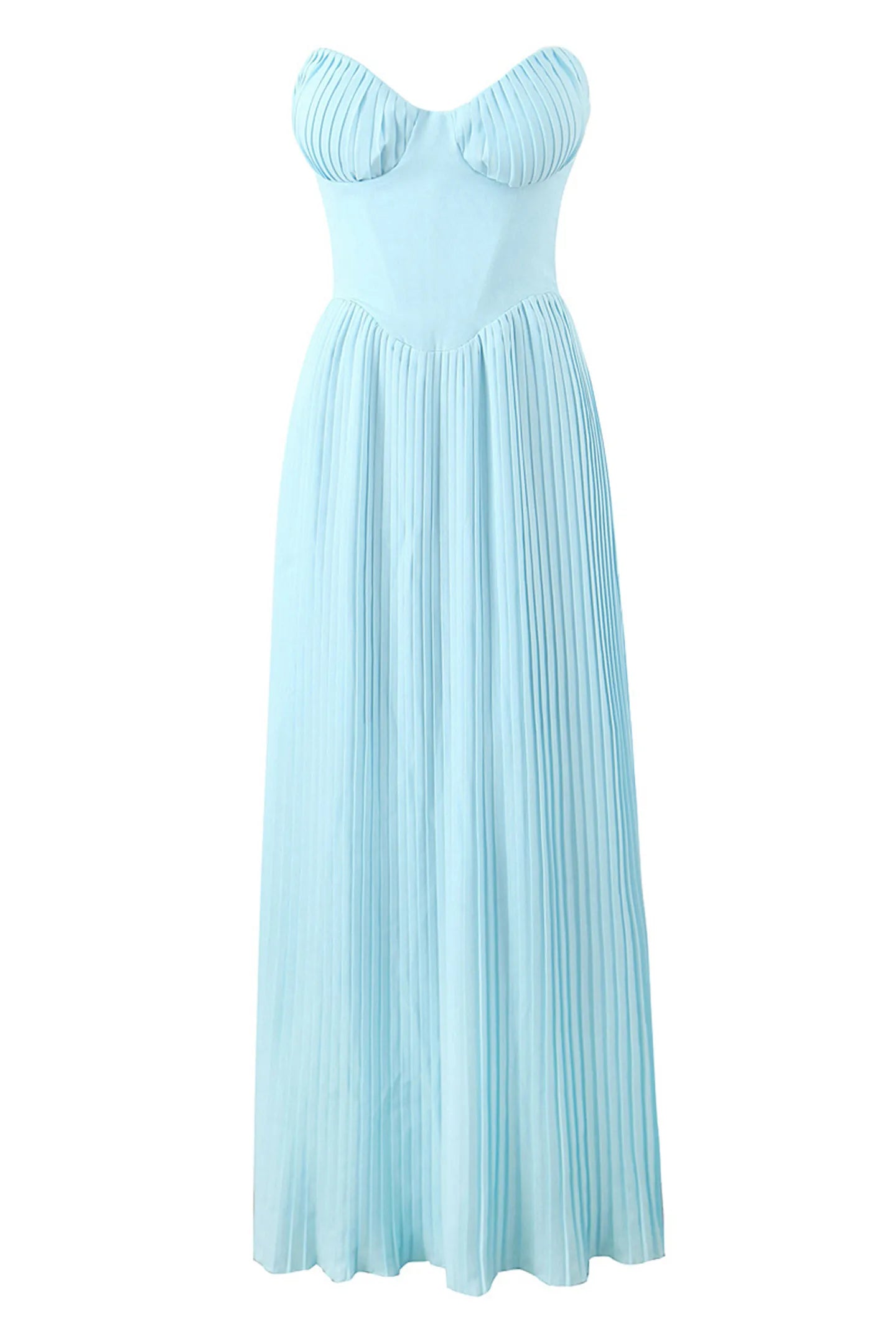 JHANELA | STILIG STRAPLESS MAXI KJOLEN