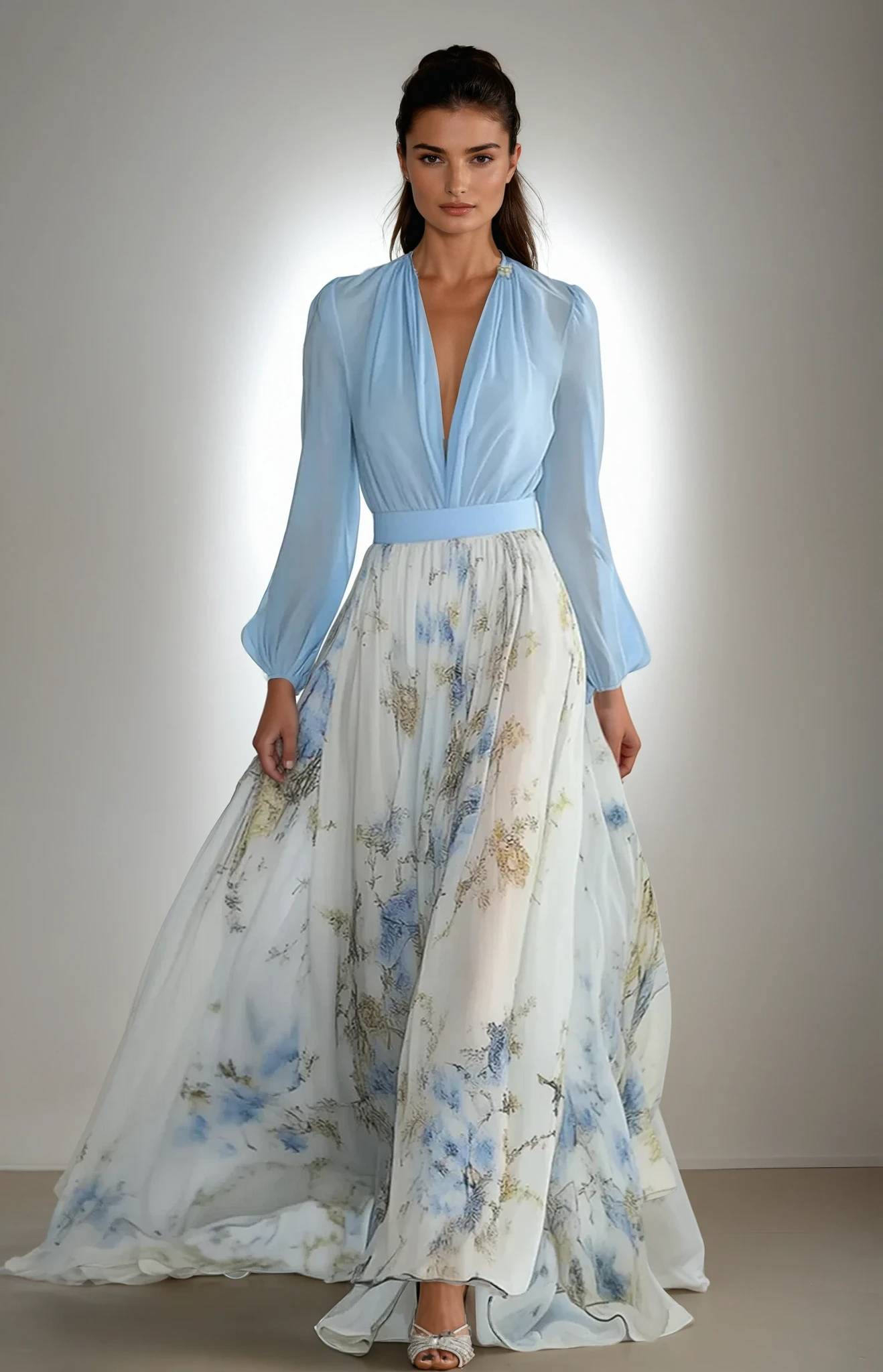 Clara | Fantastisk Blomstrete Maxi Kjole