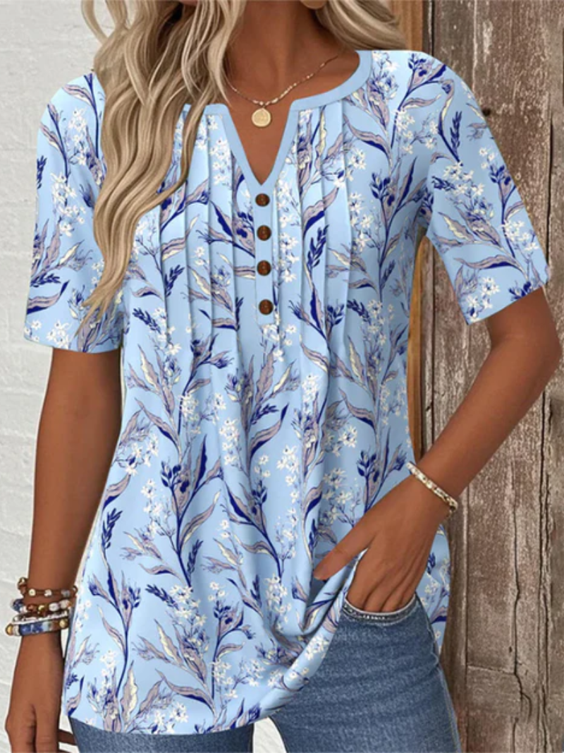 Mila – Bluse med blomsterdesign