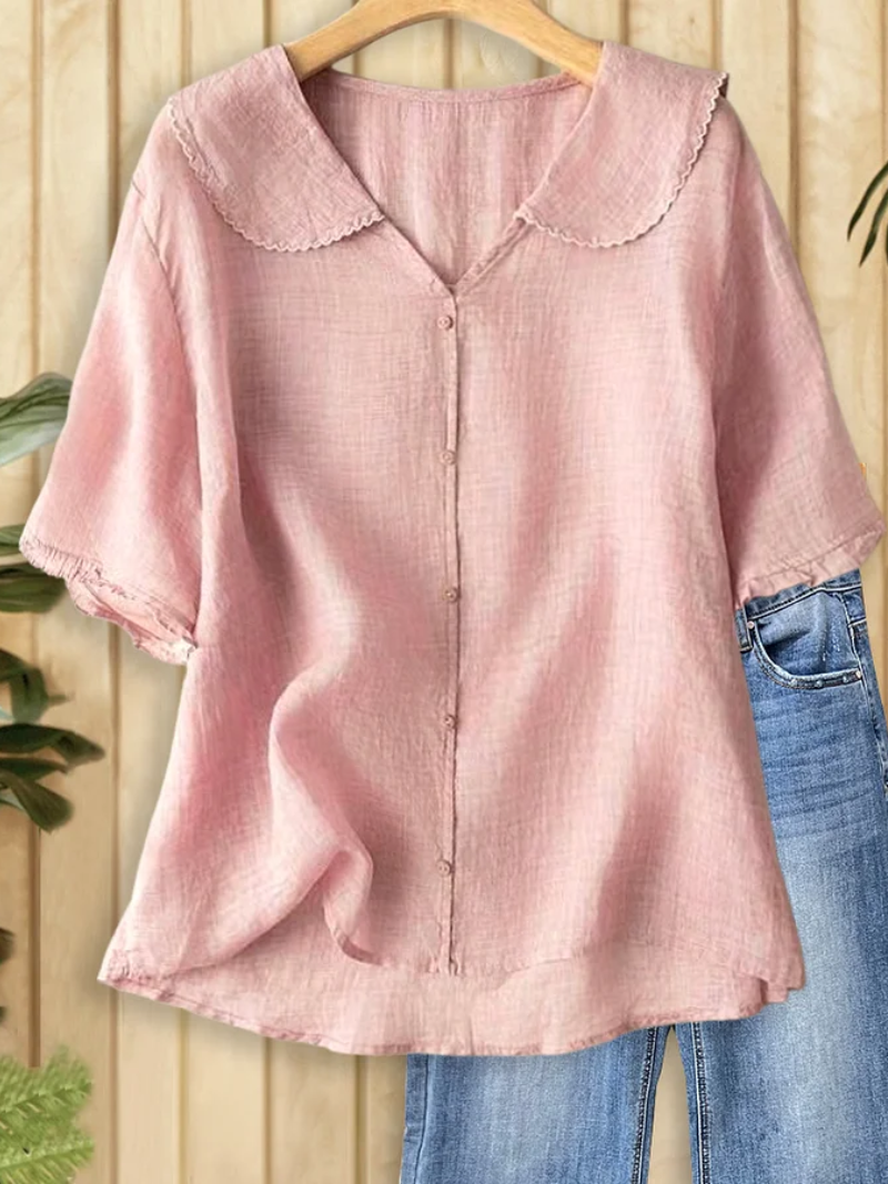 Eva – Bluse med knapplukking