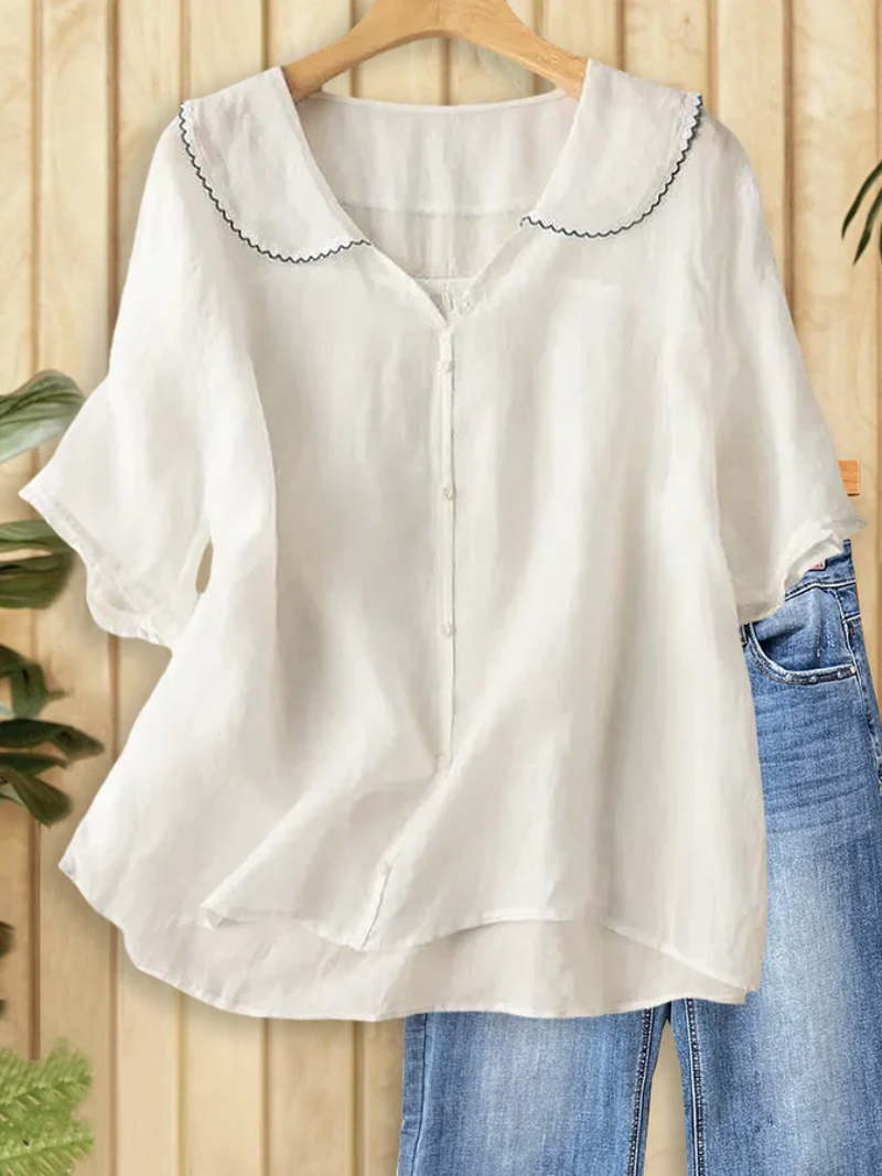 Eva – Bluse med knapplukking