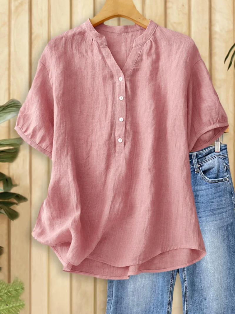 Nora – Bluse med V-hals