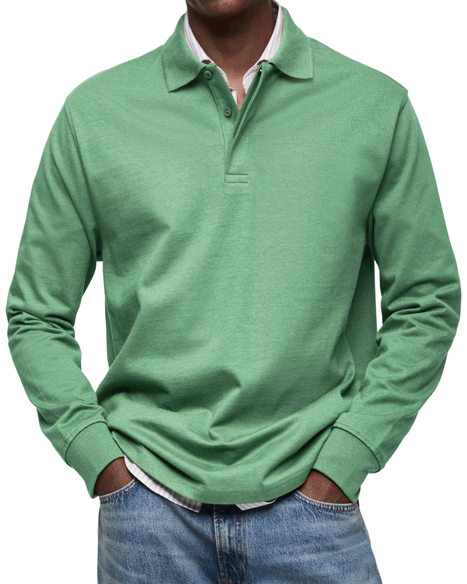 Alexandre™ avslappet polo med lange ermer