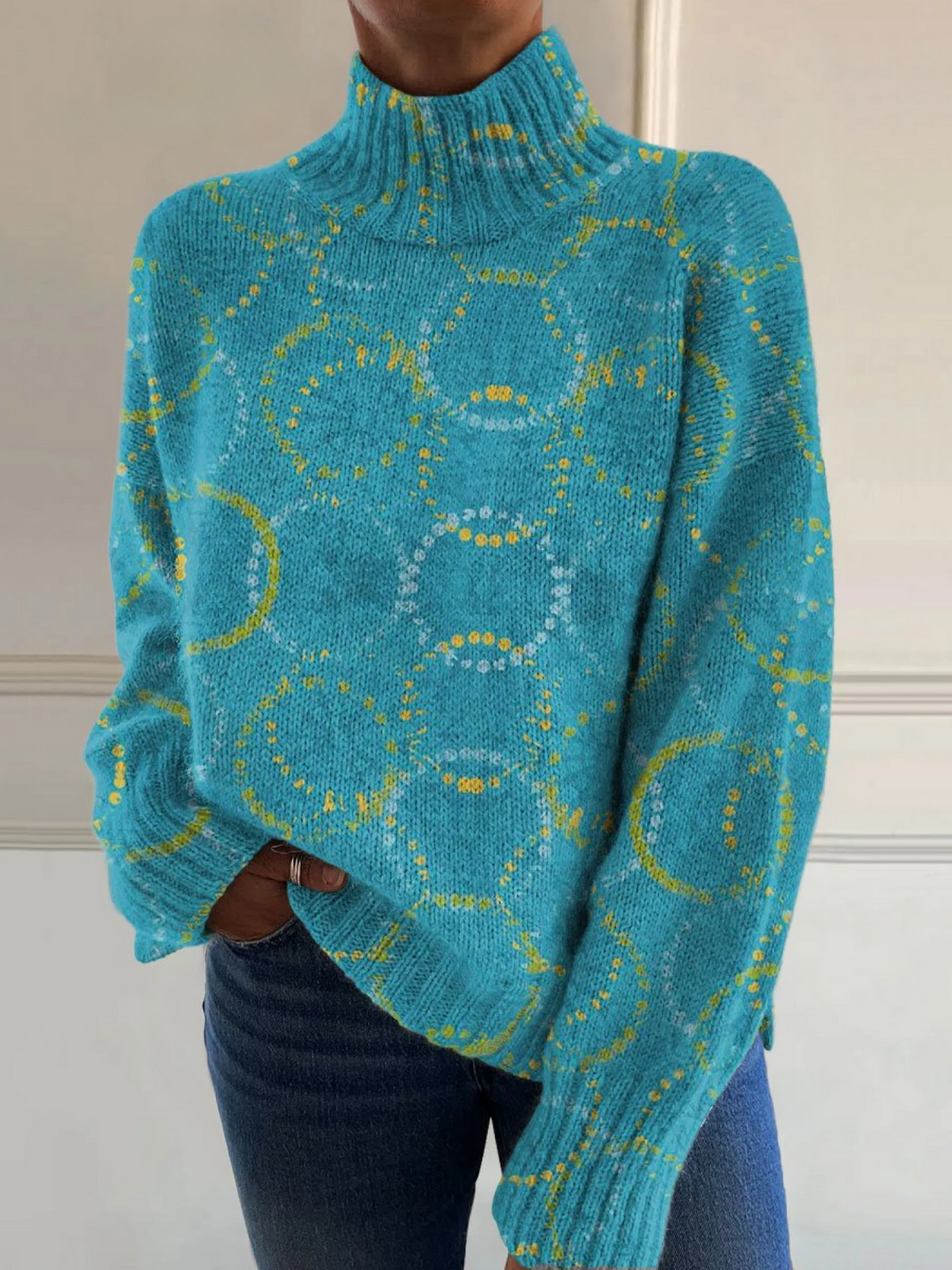 Melorae | Bright Circle kunsttrykk turtleneck