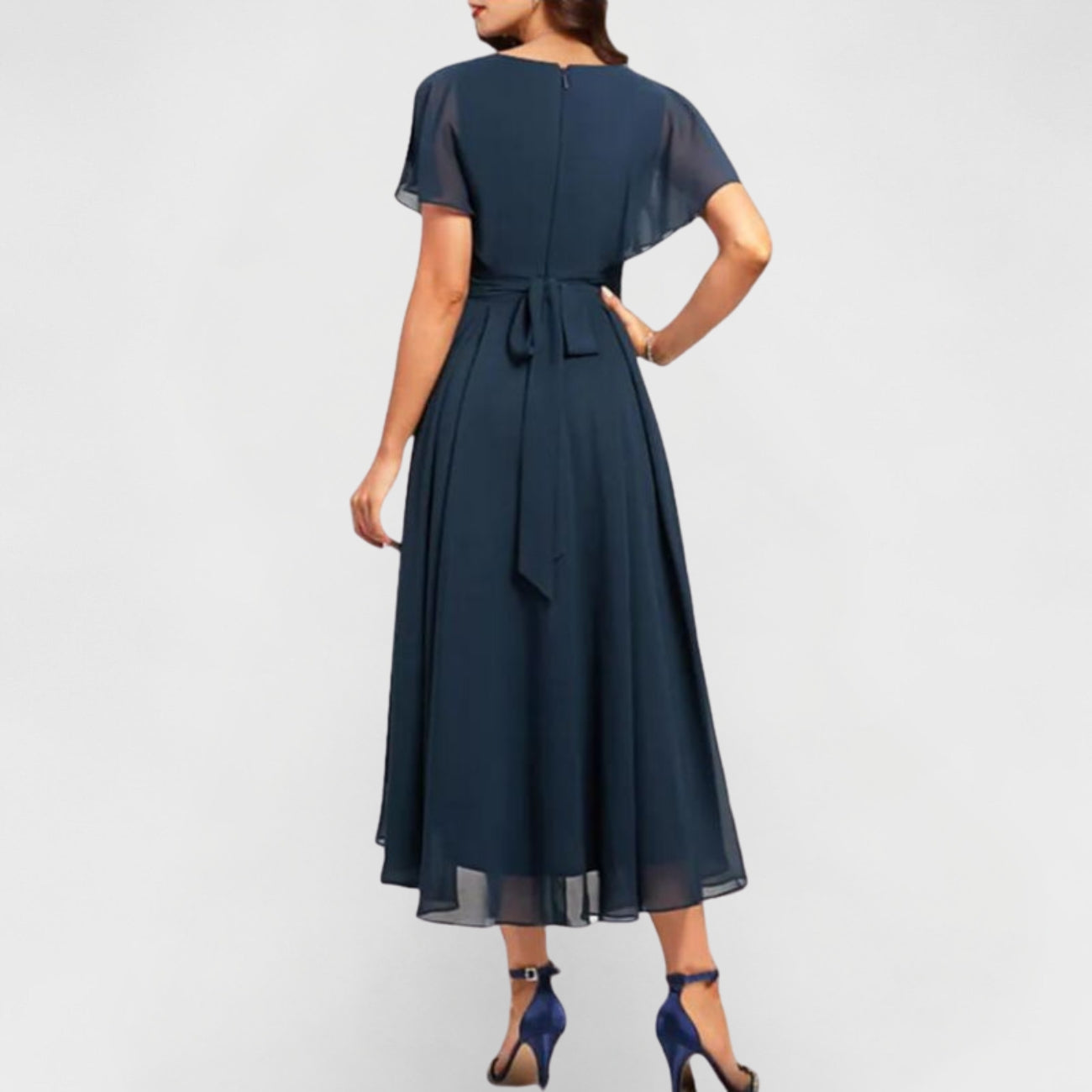 Catalina - Flytende V-hals Maxi Kjole