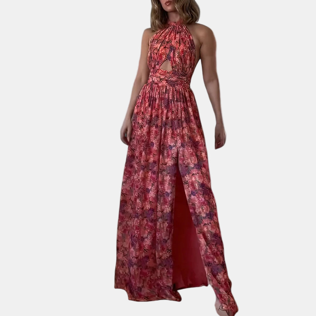 CASSIA | ELEGANT MAXIKJOL MED SIDESLITSER OG BLOMSTERMØNSTER