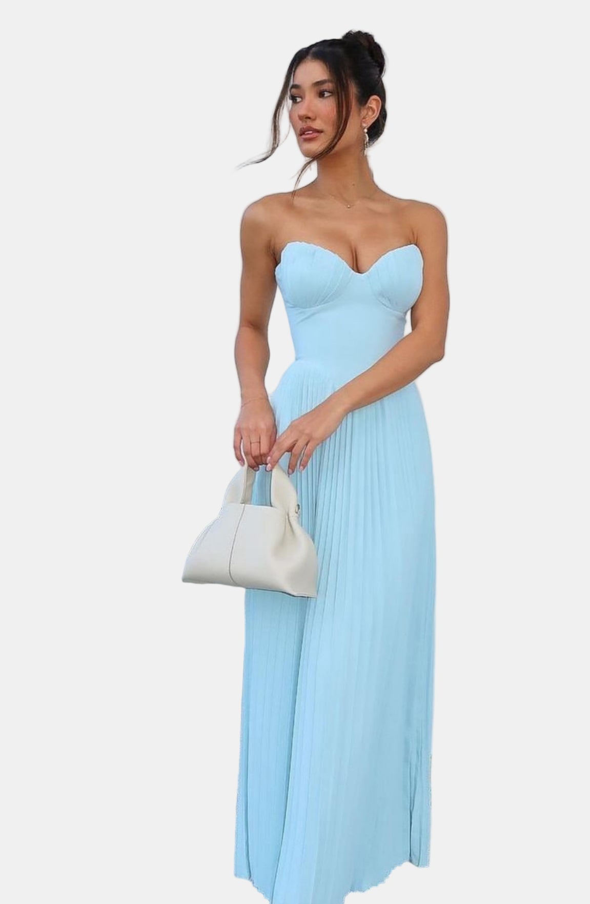 JHANELA | STILIG STRAPLESS MAXI KJOLEN