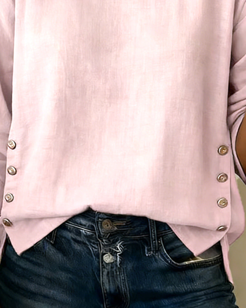 Tessa – Bluse med knappedetaljer