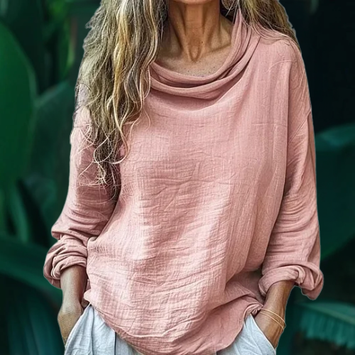 Lina – Bluse med vid hals