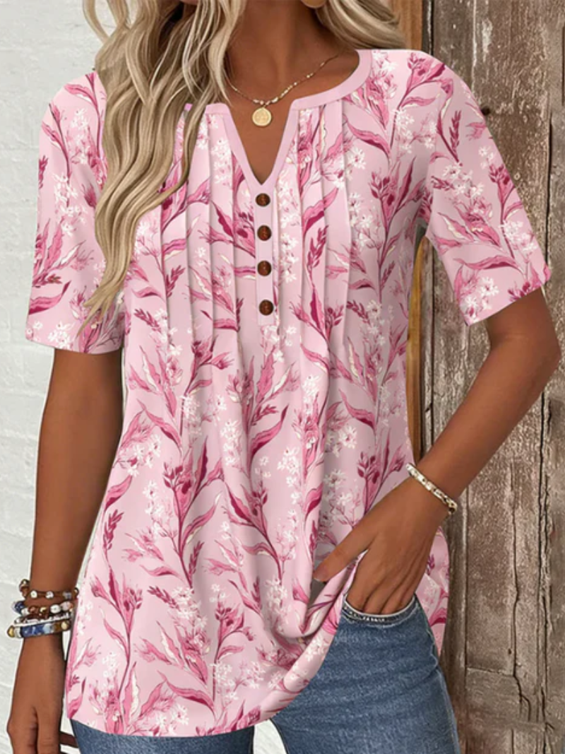 Mila – Bluse med blomsterdesign