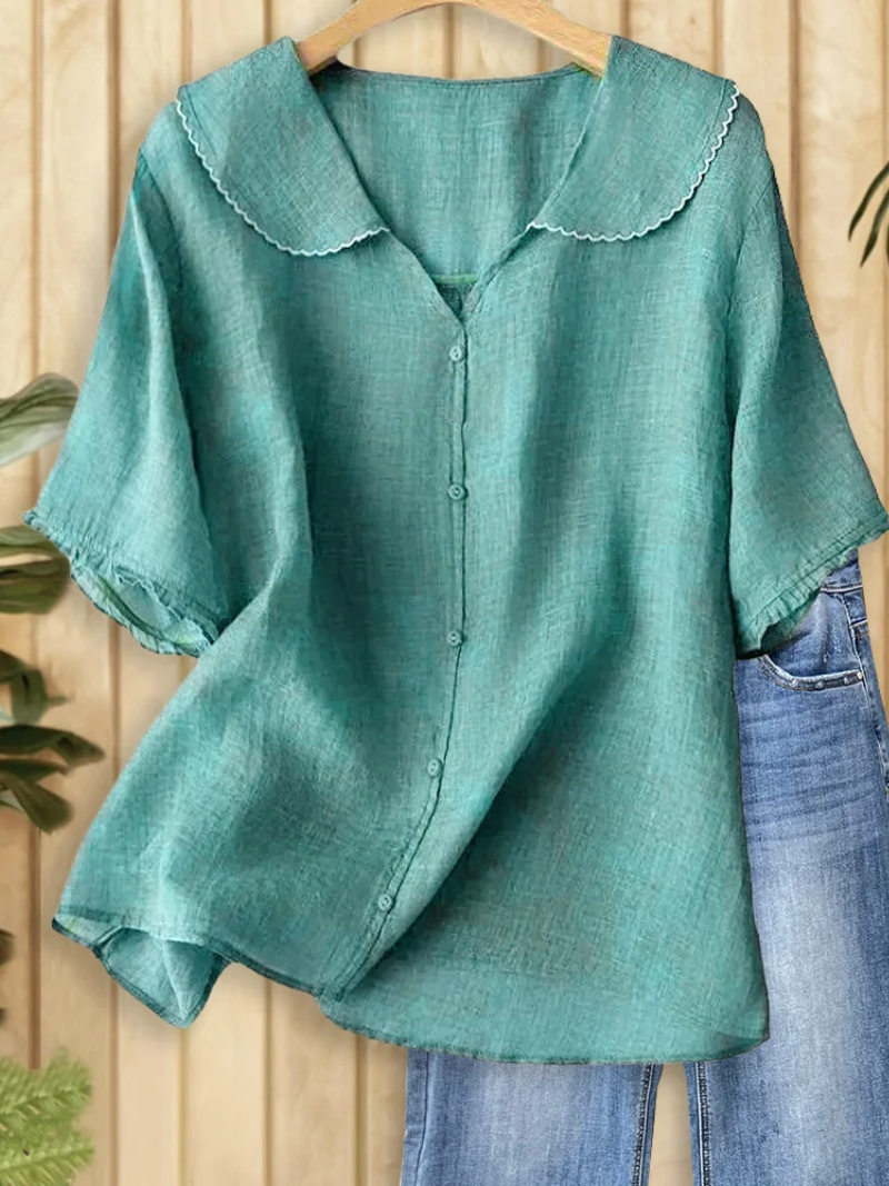 Eva – Bluse med knapplukking