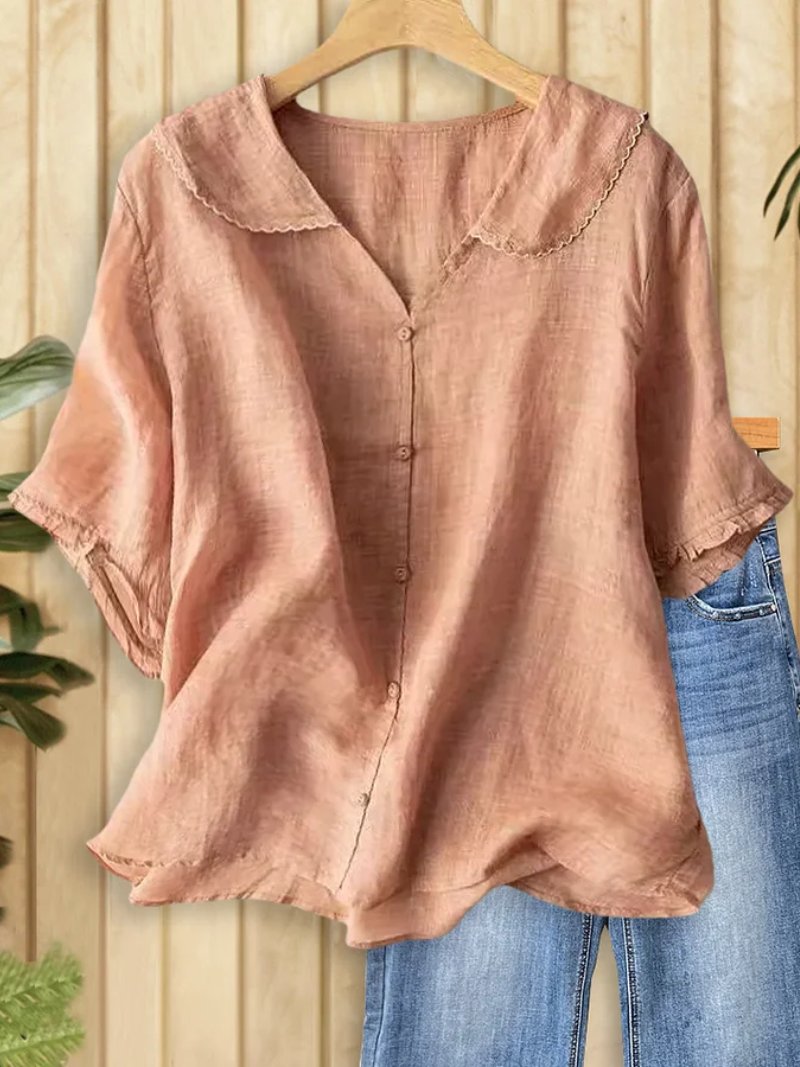 Eva – Bluse med knapplukking