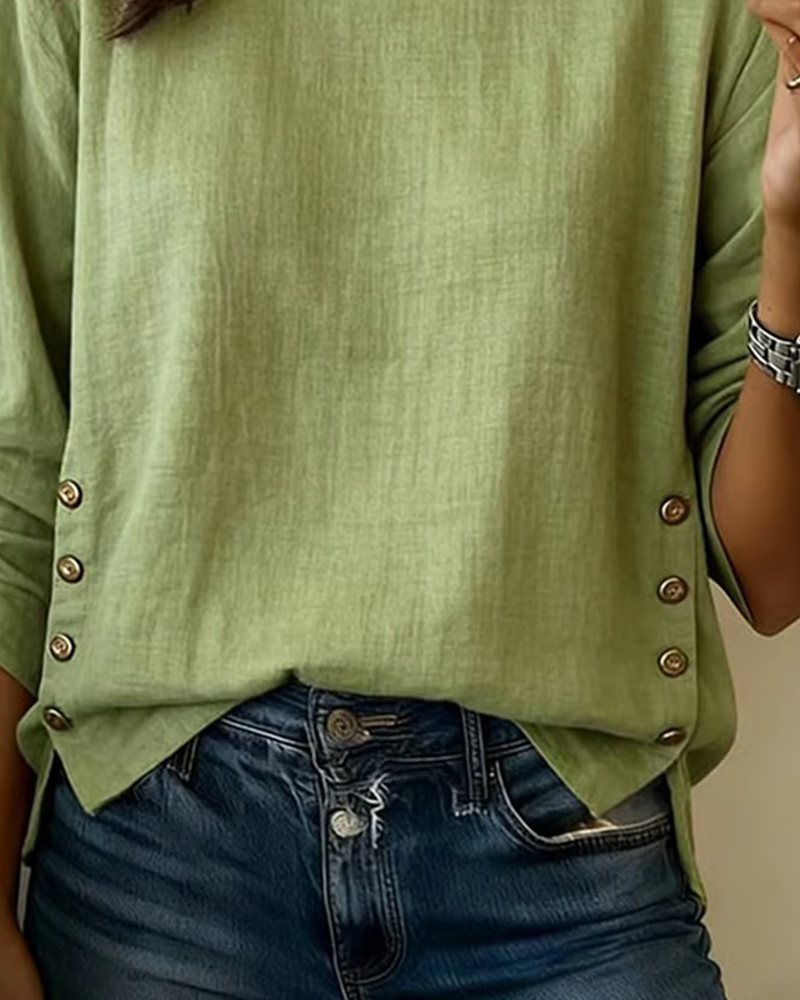 Tessa – Bluse med knappedetaljer